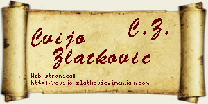 Cvijo Zlatković vizit kartica